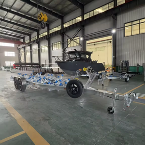 <span class=keywords><strong>Remorque</strong></span> <span class=keywords><strong>bateau</strong></span> en aluminium haute résistance à double essieu, cadre galvanisé à chaud, équilibre stable pour le transport de bateaux de plaisance et de embarcations. - Product Image 1