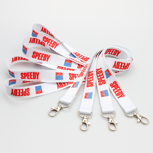 LOBEY Custom Designed Promotional Lanyards Strap Polyester Nylon Keychain with Sublimation Printing Logo