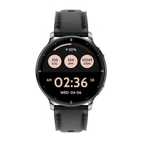 Jam Tangan Pintar Wanita Layar Bulat HT39, Pemantau Tekanan Darah, Oksigen, Tidur, Pelacak Kebugaran Olahraga, Smartwatch AMOLED