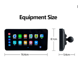 แอนดรอยด์จีพีเอสนำทางติดรถจักรยานยนต์รถยนต์แบบพกพาระบบบลูทูธหน้าจอสัมผัสแบบไร้สาย4G Wi-Fi GPS CarPlay กันน้ำ - Product Image 2