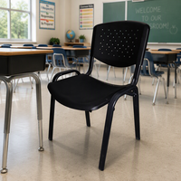Chaise de conférence empilable en plastique de haute qualité avec dossier pour l'extérieur