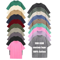 300 GSM personnalisé plaine surdimensionné hommes goutte vers le bas épaule poids lourd coton T-Shirt impression personnalisée surdimensionné T-Shirt