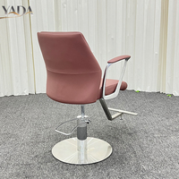 Chaise de barbier rose personnalisable YADA, chaises de salon de beauté, chaise de coiffure