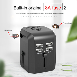 Wontravel Bộ chuyển đổi <span class=keywords><strong>AC</strong></span> thông minh 4 <span class=keywords><strong>USB</strong></span> 5v3.4a Bộ chuyển đổi du lịch phổ thông với tai nghe hỗ trợ chống cháy tất cả trong một - Product Image 3