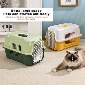 กรงสุนัขแมวและสัตว์เลี้ยงทำจากพลาสติกสำหรับเดินทาง2025กล่องแอร์สัตว์เลี้ยงสุดหรูได้รับการรับรองจากสายการบิน - Product Image 6