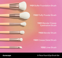 YRX Premium Mini 6 pièces pinceaux de maquillage de voyage coffret cadeau maquillage de voyage outil de mélange doux sans couture pinceaux d'artistes de maquillage
