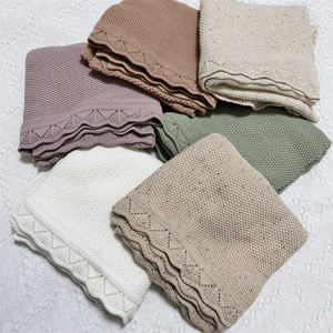 Reversible atmungsaktive gehäkelte <span class=keywords><strong>Baby</strong></span> decke Vintage Erbstück Swaddle Holding <span class=keywords><strong>Baby</strong></span> Strick decke Zeug Sicherheits decke - Product Image 4