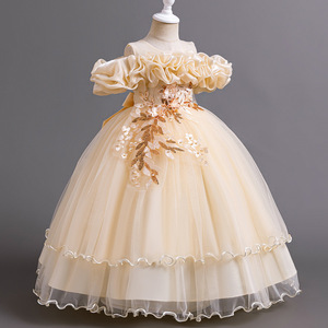 Princesa <span class=keywords><strong>de</strong></span> alta gama <span class=keywords><strong>para</strong></span> niñas, bodas, cumpleaños y actuaciones, falda descuidada, <span class=keywords><strong>ropa</strong></span> bonita <span class=keywords><strong>de</strong></span> flores, vestido <span class=keywords><strong>de</strong></span> niña <span class=keywords><strong>para</strong></span> <span class=keywords><strong>fiesta</strong></span> - Product Image 6