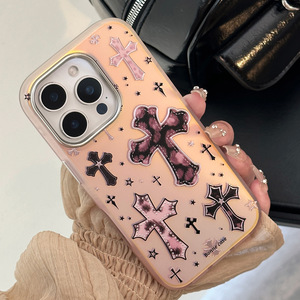 Custodia per Telefono di Lusso con Croce Dorata <span class=keywords><strong>Rosa</strong></span> per <span class=keywords><strong>iPhone</strong></span> 17 Pro Max, Cover in TPU alla Moda per Ragazze, per <span class=keywords><strong>iPhone</strong></span> 16 15 14 <span class=keywords><strong>13</strong></span> 12 11 - Product Image 2