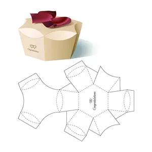 Пользовательские шоколадные конфеты Свадебная подарочная коробка упаковка для подарка