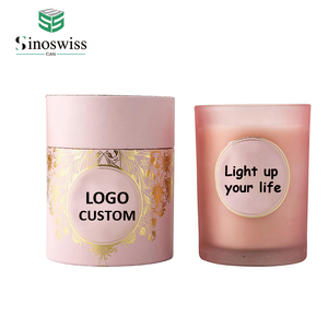 Candle Boxes Eco Friendly Luxury Candle Jars Packaging Logo Custom Paper Tube Round Cylinder Boxes For Candle