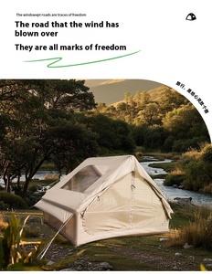 Giải phóng mặt bằng đôi Lều gia đình tự động hai phòng ngủ một phòng khách Lều bơm hơi 3000 mm Caravan <span class=keywords><strong>RV</strong></span> mái hiên - Product Image 4