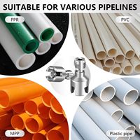 Alat Pemotong Lubang PPR Tugas Berat dan Perlengkapan Perbaikan Pipa, Mata Bor Pembuka Ulir Internal Shank Hex untuk Pekerjaan Plumbing Profesional