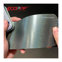 Colle amovible gris Laser mat pour carrosserie de voiture, Film vinylique, autocollant de carrosserie