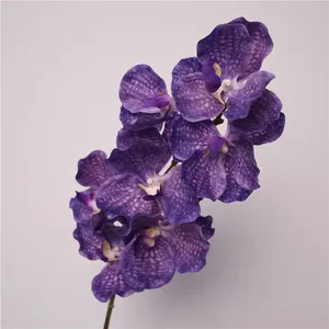 Floralixin Künstliche Blume 7-Köpfige <span class=keywords><strong>Vanda</strong></span>-Orchidee Realistische Orchideen Hochzeit Heimdekoration Party Blumenarrangement - Product Image 3
