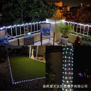 Solar Led <b>Light</b> Strings 50M Outdoor Garden Decoration With Pvc Wire And Solar <b>Panel</b> For Patio Yard Lighting - Product Image 5