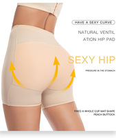 Culotte gainante taille haute pour femme, rembourrée, effet rehausseur de fesses, contrôle du ventre, rehausseur de hanches, sans couture, sous-vêtement sculptant effet fesses galbées