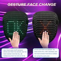 Masques lumineux avec détection de geste, masques jouets cool, cadeaux pour adolescents, masque LED pour garçons