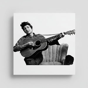 Bob Dylan Guitar Art Deco Panel Print Modern Hanging <b>Wrapped</b> Canvas for Music Lovers - Product Image 2