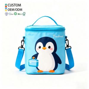 Custom Print Cartoon Portable Insulated Cooler Bag for Home Office Daily Lunch Carry Kids School Meal Storage Picnic - Product Image 1