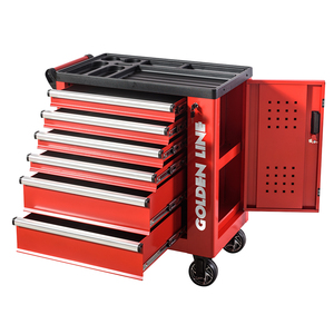 Custom 7 <b>Drawer</b> Garage Steel Tool Cabinets & Hand Sets Workshop Toolbox with <b>Trolley</b> Low Price - Product Image 5