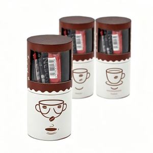 Boîte d'emballage en tube de papier pour café avec fenêtre, conteneur rigide en carton avec doublure en plastique pour boissons - Product Image 1