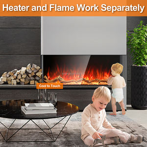 Best Seller 3 Sided <strong>Electric</strong> Fireplace Heater 44 56 68 80 96 Inch Floating <strong>TV</strong> <strong>Stand</strong> with Fireplace WIFI APP ETL CE UKCA - Product Image 4