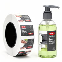 Kunden spezifische Hände desinfektion aufkleber Produkte für den täglichen Gebrauch Drucken von Klebstoff Wasserdicht Matte Wash Care Type Kunden spezifisches Etikett