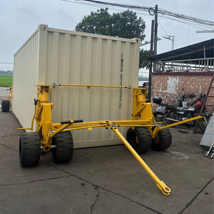 Behälter rollen können ohne Gabelstapler installiert werden. Gummi räder für Sandy Oberflächen. Hydraulische Jack Container Rollen - Product Image 5