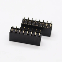 Espacement des Offre Spéciale 2.54mm Double Embase Femelle Hauteur 8.5mm Positions 2P- 40P Socket Pin Femelle En-tête Double Rangée Connecteur Droit