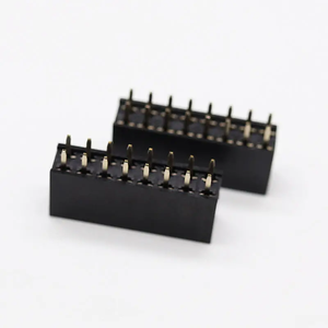 Gran oferta espaciado 2,54mm doble cabezal hembra altura 8,5mm posiciones 2P- 40P enchufe <span class=keywords><strong>Pin</strong></span> hembra Conector recto de doble fila - Product Image 5