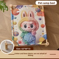 Lit de voyage pour animaux de compagnie pour chats et petits chiens - Surélevé par rapport au sol, résistant à l'humidité, amovible et lavable, toutes saisons
