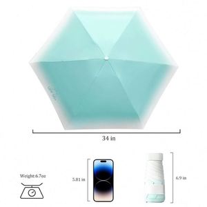 Top Seller High Quality <b>Pocket</b> Transparent Uv protection Capsule Umbrella for the Rain - Product Image 4