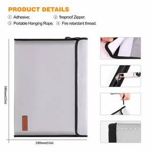 Made in China School Office Supply Stationery Twin Clip File <b>Folder</b> Fireproof Waterproof Document Cash <b>Card</b> Bags - Product Image 3