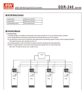 MEAN WELL DDR-240D-24 240W 24V 10A 67.2‑154VDC ตัวแปลงไฟ DC‑DC แบบราง DIN ประสิทธิภาพสูง 92% ระบบแยกไฟแบบเสริมแรง 4KV - Product Image 5