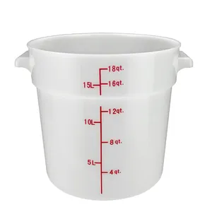 18/22 L Low Price Commercial Kitchen Plastic Polypropylene Round Food Storage Container Home Food Storage Container