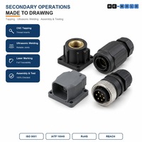 Moulage par injection de haute précision sur mesure pour connecteurs industriels avec opérations secondaires