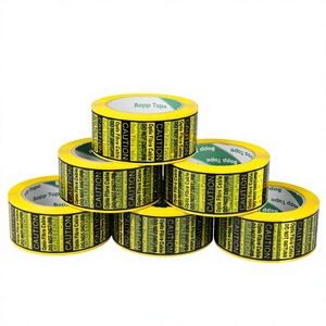 Export Packing Special Double Sided CAUTION Warning Label <b>Box</b> Sealing <b>Tape</b> Large Roll English Printed - Product Image 1