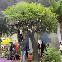 Personnalisé pour les Hôtels Jardiniers Plante Artificielle Décorative Grand Arbre Faux Extérieur Vert Ficus Arbres Real Touch Faux Arbre Vert