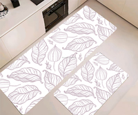 Tapis de cuisine anti-fatigue floral, antidérapant, imperméable, résistant aux taches, facile à nettoyer, en PVC, pour évier de cuisine, bureau, buanderie