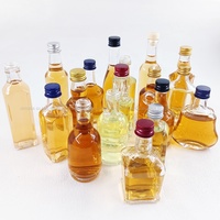 Sprühfarbe 50ml 60ml Glasflasche Mattiert Klar Likör Whiskey Getränke Rum Flaschen mit Schraubverschluss