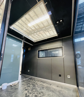 Maisons écologiques modulaires préfabriquées de luxe prêtes à l'emploi à cadre en acier cabines conteneur en verre maison en bois