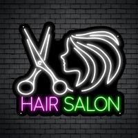 Enseigne au néon personnalisée pour salon de coiffure, décoration murale lumineuse LED pour salon de beauté