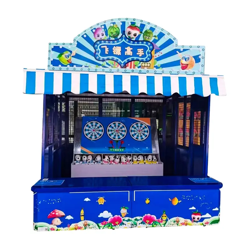 Çocuk kabini oyunu gökkuşağı sikke kum torbası patlayan can klasik karnaval standında makinesi prop kare karnaval ekran aktivite