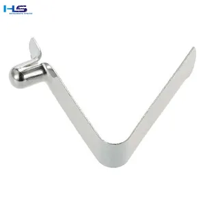Hengsheng push v shaped touch button spring or Double Button Clip For Pipes Flat Spring