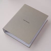 Lino logotipo personalizado vinilo clásico A4 A6 Metal lindo cuaderno bolsillo transparente 3 O D carpeta de anillas carpetas de archivos para oficina escuela