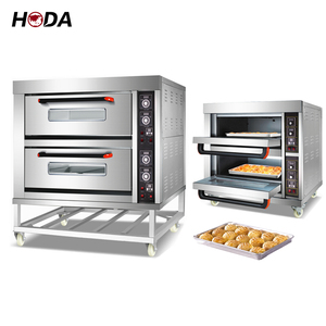 Ba Lớp Bánh Mì Nướng Bánh Mì Cửa Hàng Điện 3 Boong 3 Khay Bánh Lò Giá, Ba Lớp Sàn Thương Mại Pizza Lò Để Bán - Product Image 2