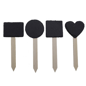 Étiquettes d'<span class=keywords><strong>ardoise</strong></span> de différents modèles Petites étiquettes de plantes de <span class=keywords><strong>jardin</strong></span> noires comme ornements de <span class=keywords><strong>jardin</strong></span> souvenir - Product Image 6
