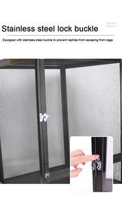 Reptilien-Zuchtkäfig für Chamäleon, Eidechse, Schlange, Zerlegbares Reptilien-<span class=keywords><strong>Terrarium</strong></span> aus Aluminiumlegierung, Belüftet und Atmungsaktiv - Product Image 4