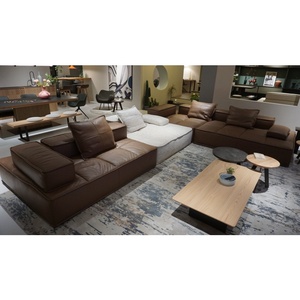 Ghế sofa mô đun tiết kiệm không gian, chất liệu vải nén liên kết, đệm mút bền chắc, bán buôn cho phòng khách - Product Image 1